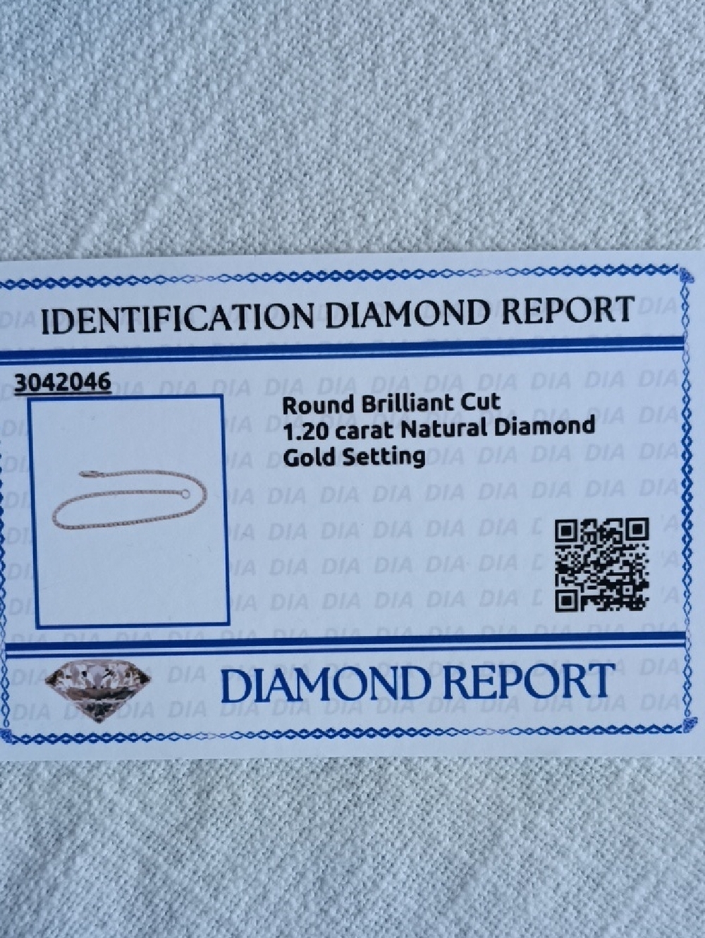 1.2ct Round Brilliant Cut Diamond Tennis Bracelet In 18k White Gold With Certif